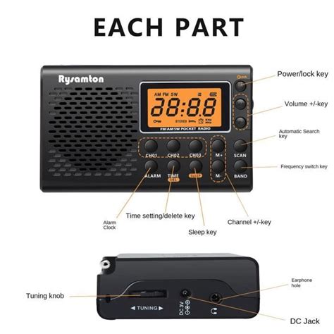 Radio Portable FM AM SW Pleine Bande à Affichage NuméRique StéRéO Radio