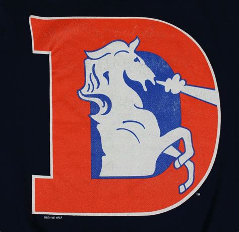 Denver Broncos Vintage 90s Big Logo Crewneck Sweatshirt Etsy