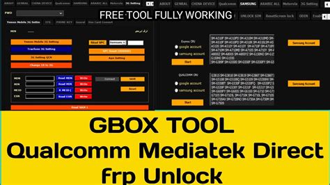 Gbox Tool Lg Oppo Vivo Qualcom Mediatek Sprint Unlock Free Youtube