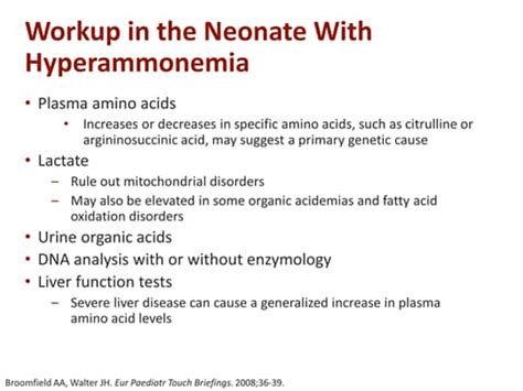 Hyperammonemia Best Practices For Diagnosis And Treatment Transcript