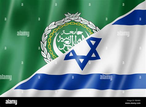 Arab League and Israel flag Stock Photo - Alamy