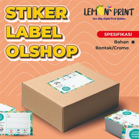 Jual Stiker Label Pengiriman Olshop Onlineshop Custom Shopee Indonesia