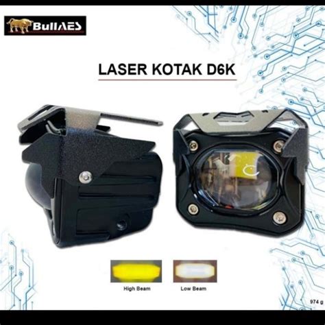 Jual Lampu Tembak Laser Foglamp D6K Kotak Superbright Hi Loo Shopee