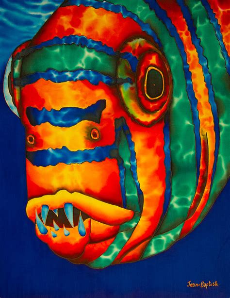 Harlequin Tusk Fish Painting By Daniel Jean Baptiste Fine Art America