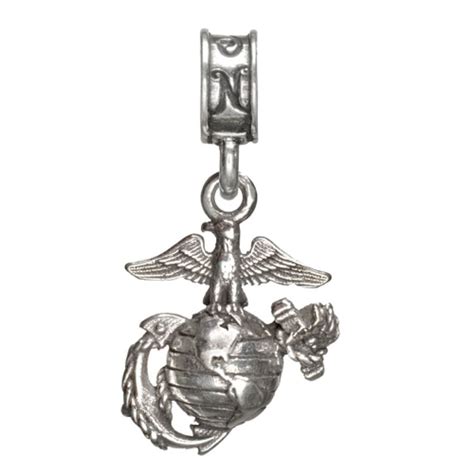 Handmade Usmc Eagle Globe And Anchor Charm Sterling Silver Etsy