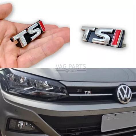 Emblema Vw Tsi Para Grade Dianteira Up Polo Virtus Golf