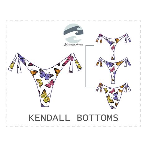 DIY Reversible Side Tie Bikini Bottoms 3 Coverage Options PDF Sewing Pattern Kendall