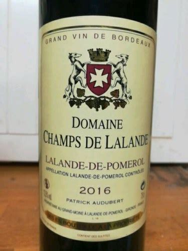 Château Champs de Lalande Lalande de Pomerol Vivino Brasil