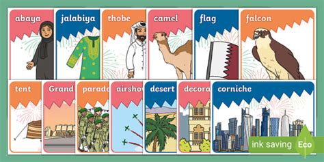 Qatar National Day Key Word Display Posters Teacher Made