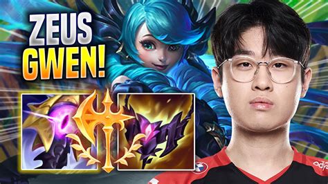 ZEUS IS INSANE WITH GWEN T1 Zeus Plays Gwen TOP Vs Kennen Season