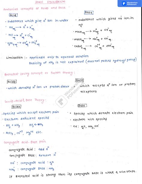 Solution Ionic Equilibrium Notes Studypool