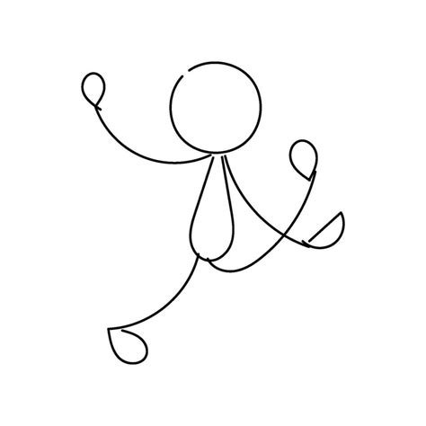 Funny Stickman hand drawn style for print 36379897 Vector Art at Vecteezy