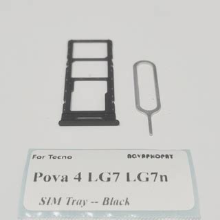 Novaphopat Brand New SIM Card Tray For Tecno Pova 4 LG7 LG7n SIM Holder