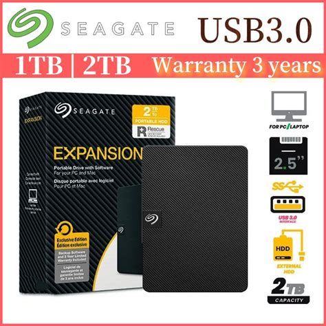 Seagate พร้อมส่ง ฮาร์ดดิสก์ไดรฟ์ภายนอก Hdd 1tb 2tb Usb30 Shopee Thailand