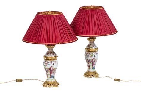 Maison Samson Paire De Lampes En Porcelaine De Canton Circa 1880