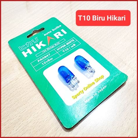 Jual Bohlam Tancap Lampu Senja T10 Biru Merk Hikari Japan Shopee