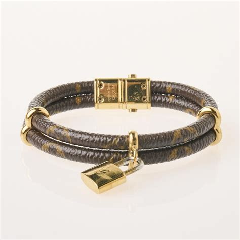 LV Monogram Double Bracelet With Padlock Charm Bracelets Bangles