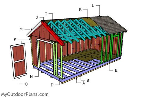 12x24 Shed Plans | MyOutdoorPlans | Free Woodworking Plans and Projects ...