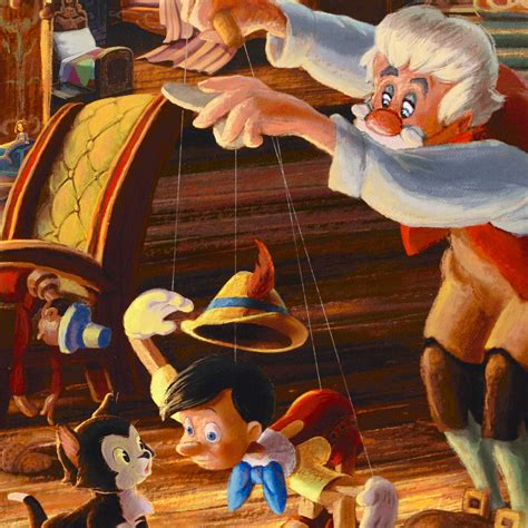 Geppettos Pinocchio Limited Edition Paper By Thomas Kinkade Studios