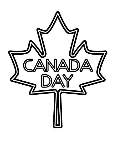 Canada Day Maple Leaf Coloring Page - Free Printable Coloring Pages