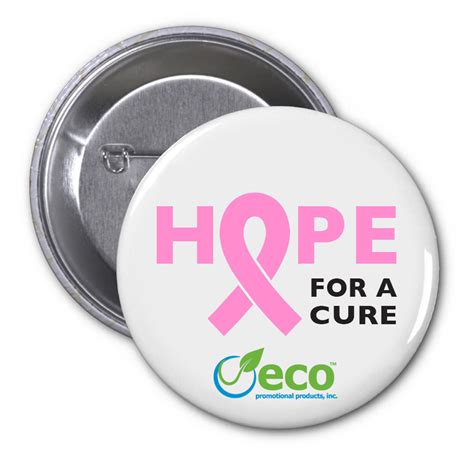 Usa Made Recycled Buttons 2 12 Round Breast Cancer Awareness Eco Promotional Products