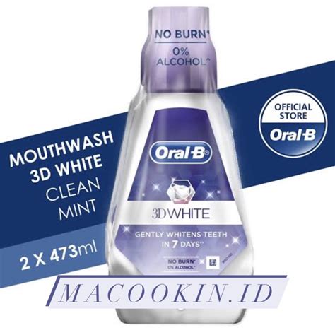 Jual Oral B D White Mouth Wash Ml Original Pemutih Gigi Mouthwash