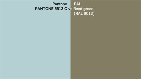 Pantone 5513 C Vs Ral Reed Green Ral 6013 Side By Side Comparison