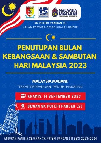 BUKU PROGRAM PENUTUPAN BULAN KEBANGSAAN DAN SAMBUTAN HARI MALAYSIA 2023