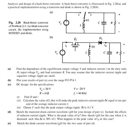 Analysis and design of a buck-boost converter: A | Chegg.com