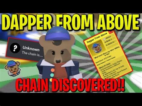 READ DISC NEW Dapper From Above Chain Discovered Roblox Bee