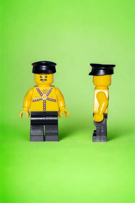 Policeman Stripper Minifigure Naked Torso Leather Outfit Custom