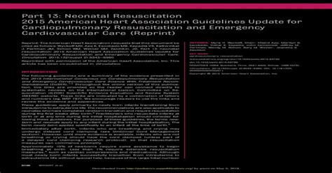 Part 13 Neonatal Resuscitation