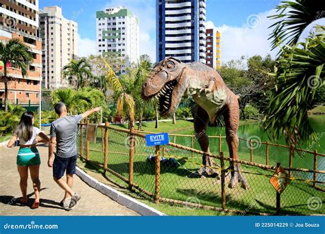 Dinosaur Sculpture In Park Editorial Stock Image Image Of Activity