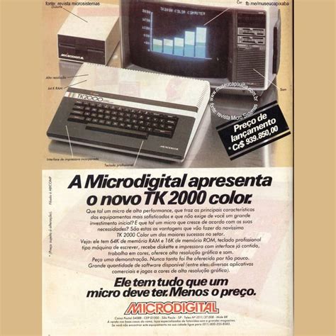 Microdigital TK 2000 Lançamento Revista Microsistemas Anúncios