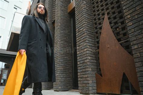A Gay Man Walks On The Street LGBT Concept Stock Image Image Of Caucasian Gender