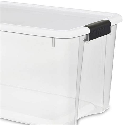 Sterilite Qt Ultra Latch Box Stackable Storage Bin With Lid