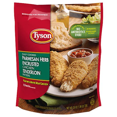 Tyson Chicken Tenderloin Fritters Parmesan Herb Encrusted Oz