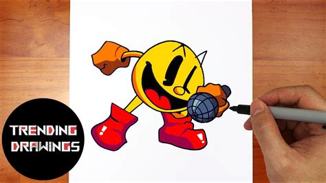 C Mo Dibujar El Personaje Fnf Mod Pac Man Easy Paso A Paso