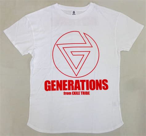 駿河屋 Generations Gマークbigtシャツ ホワイトプリント：レッド 「generations Live Tour