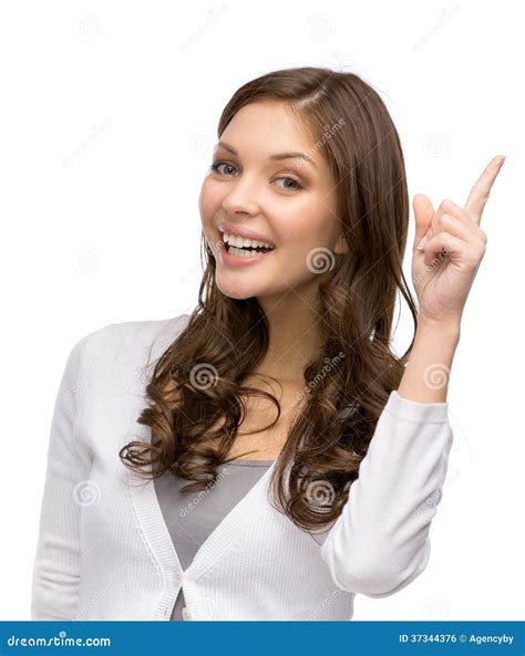 Lady Attention Gestures Stock Photo Image Of Brunette