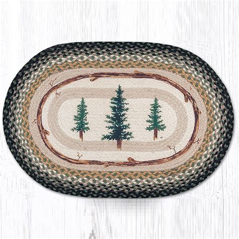 Pine Trees Oval Braided Rug Capitol Earth Rugs Jute Area Rug