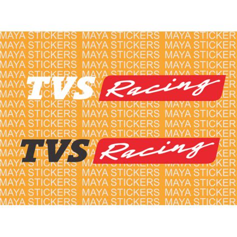 Tvs Racing Logo Stickers For Bike And Helmets