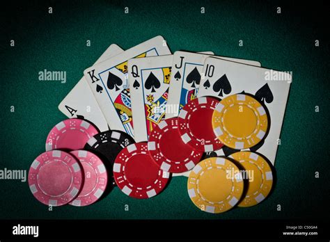 Poker Royal Flush Stock Photo - Alamy