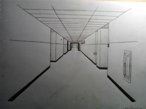 One Point Perspective Hallway by LCMorganTDA on DeviantArt