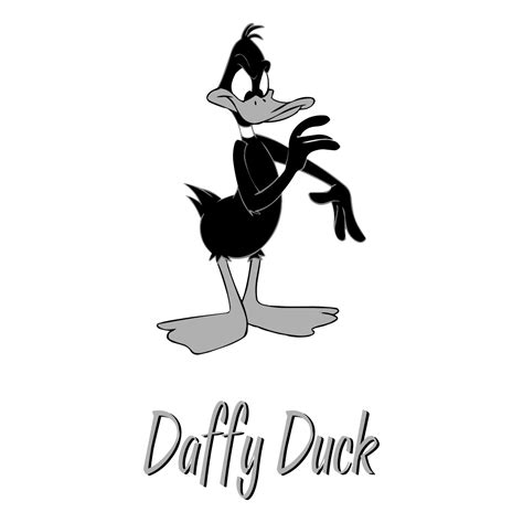 Daffy Duck Logo Black and White – Brands Logos