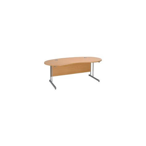 Kidney shaped Desk with cantilever frame