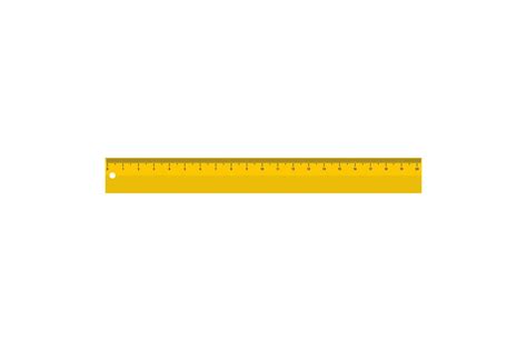 Yellow Long Ruler Icon, Flat Style. Graphic by anatolir56 · Creative ...