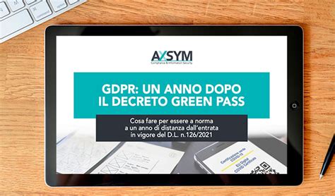 Green Pass E GDPR Cosa Fare Per Essere A Norma A Un Anno Di Distanza