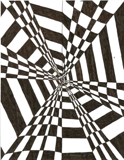 Black And White Op Art Op Art Optical Illusions Art Op Art Lessons - Riset