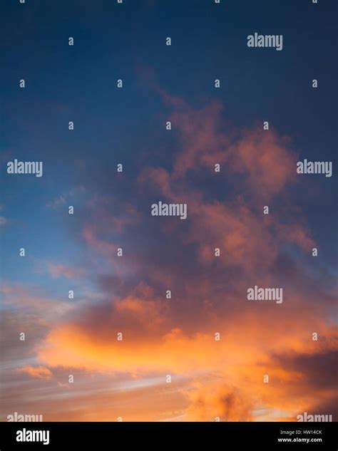 Sunset Colors At Cloud Sky Stock Photo Alamy